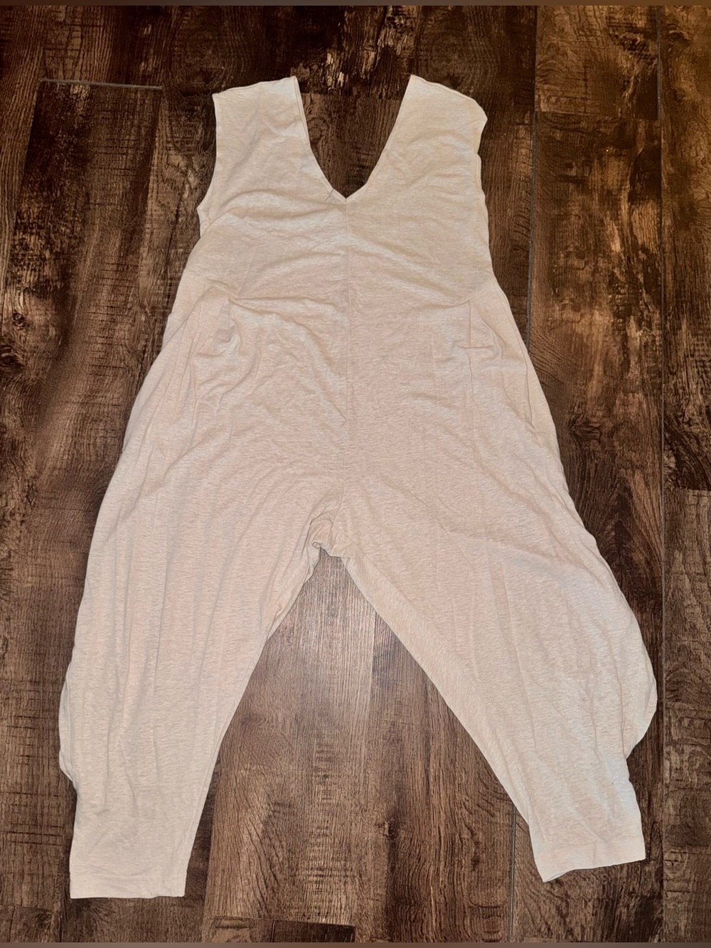 FP Beach Cream V-Neck Jumpsuit NWOT